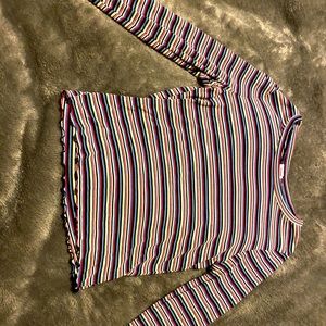 Garage long sleeve striped tee